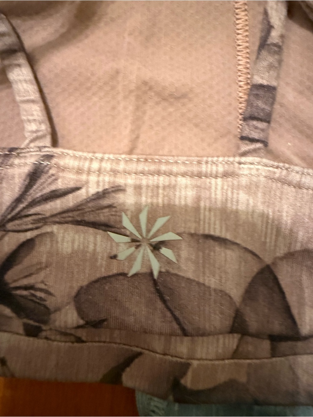 Athleta Floral Seamless Bralettes in Mauve and Slate set of two - Picture 4 of 5